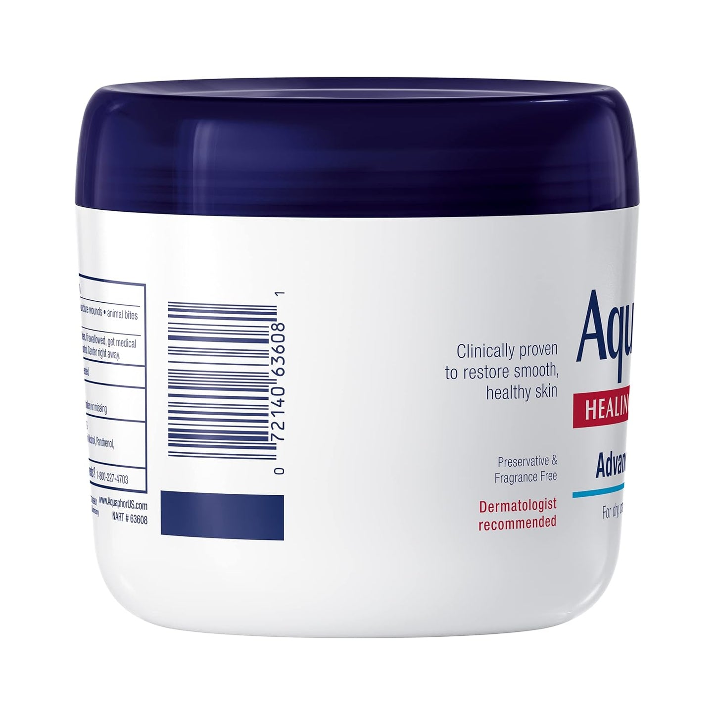 Aquaphor Healing Ointment for Nightly Skincare Ritual, Advanced Therapy Skin Protectant for Dry Cracked Hands Feet and Lips