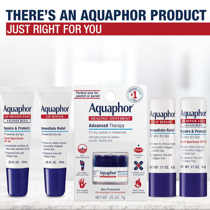 Aquaphor Lip Repair Stick with SPF 30 – Sunscreen Lip Balm for Hiking, Beach Days, and Golf Course Use