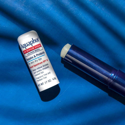 Aquaphor Lip Repair Stick with SPF 30 – Sunscreen Lip Balm for Hiking, Beach Days, and Golf Course Use