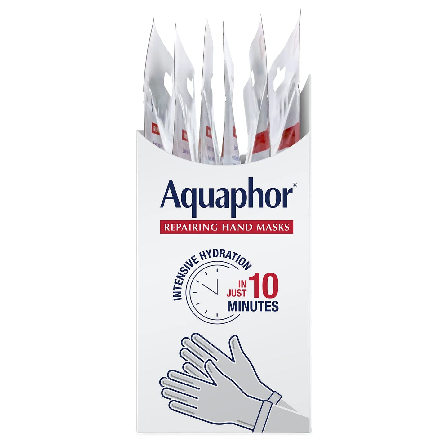 Aquaphor Repairing Hand Masks – 10-Minute Self-Care Ritual for Dry Hands, Sensitive-Skin Friendly Spa Treatment at Home