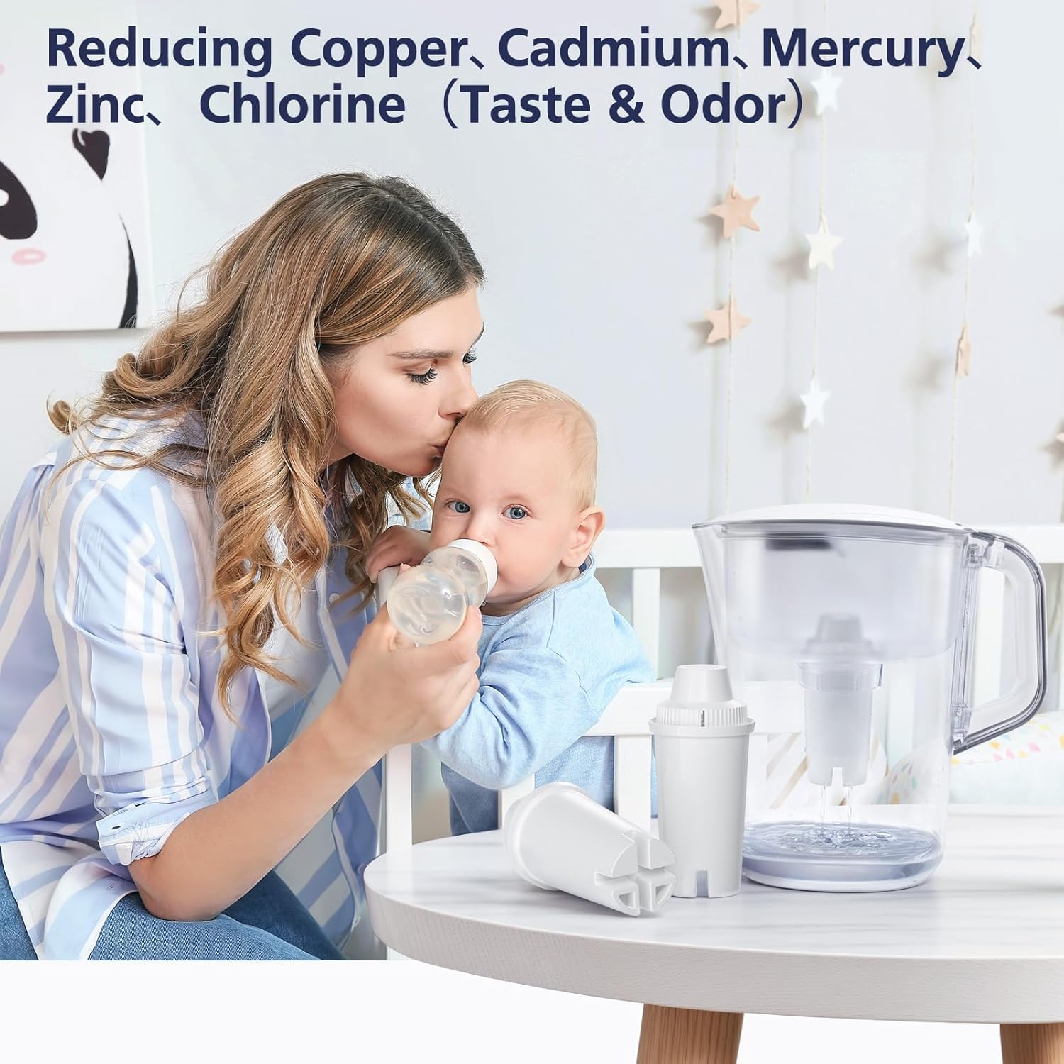 AquaShine Replacement Filters for Brita Pitchers – 6-Month Safe Drinking Water Supply for Family Kitchens