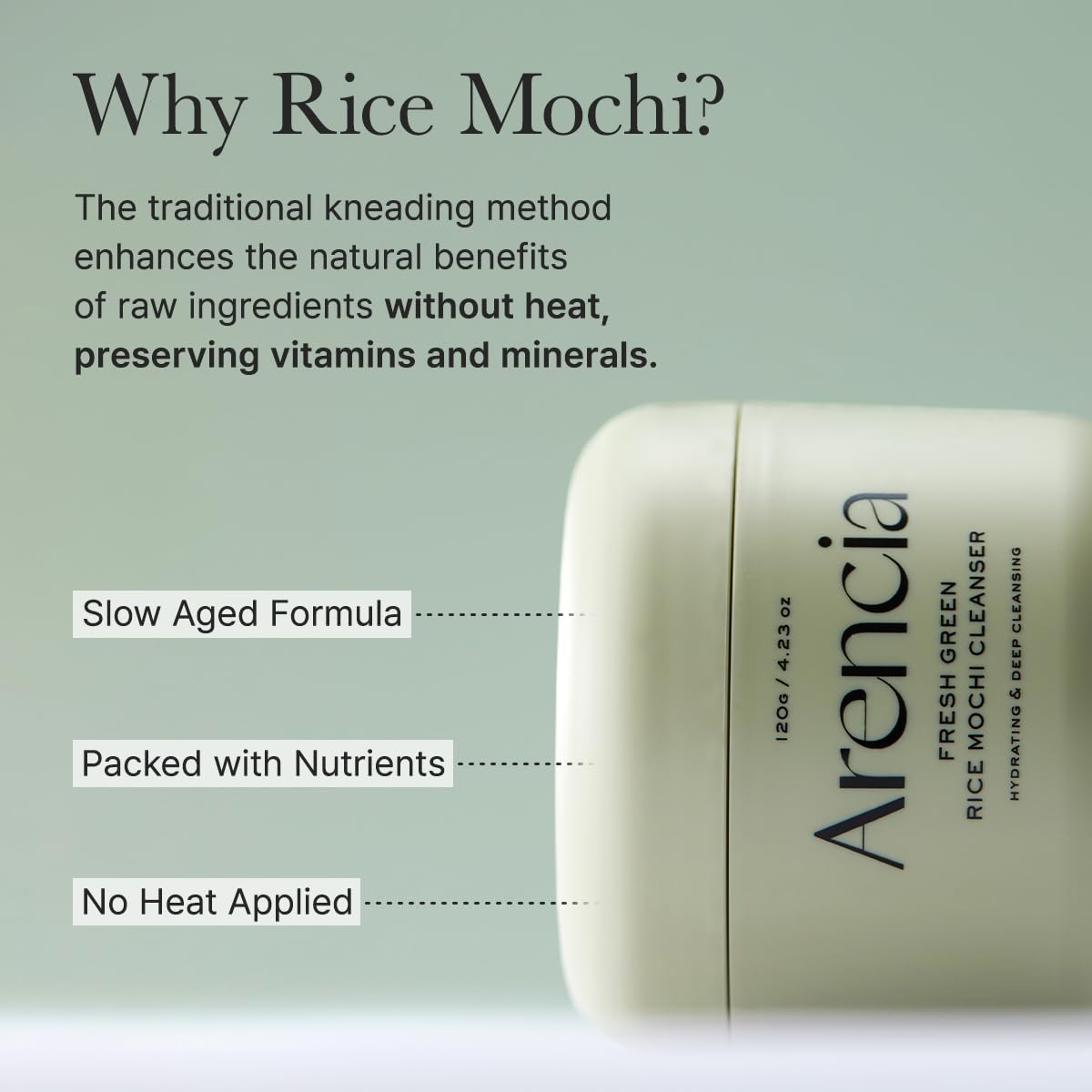 Arencia Korean Rice Mochi Face Cleanser – Premium Artisanal Gift for Her, Elevated Vanity Skincare