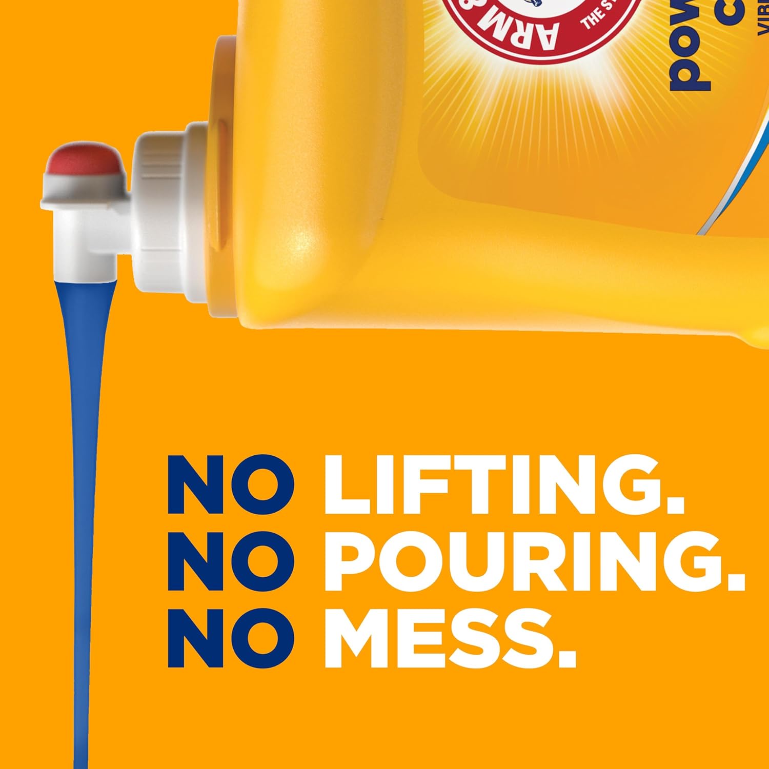 ARM & HAMMER Clean Burst Liquid Laundry Detergent for Busy Home Offices, Bulk 170 fl oz for Daily Family Loads