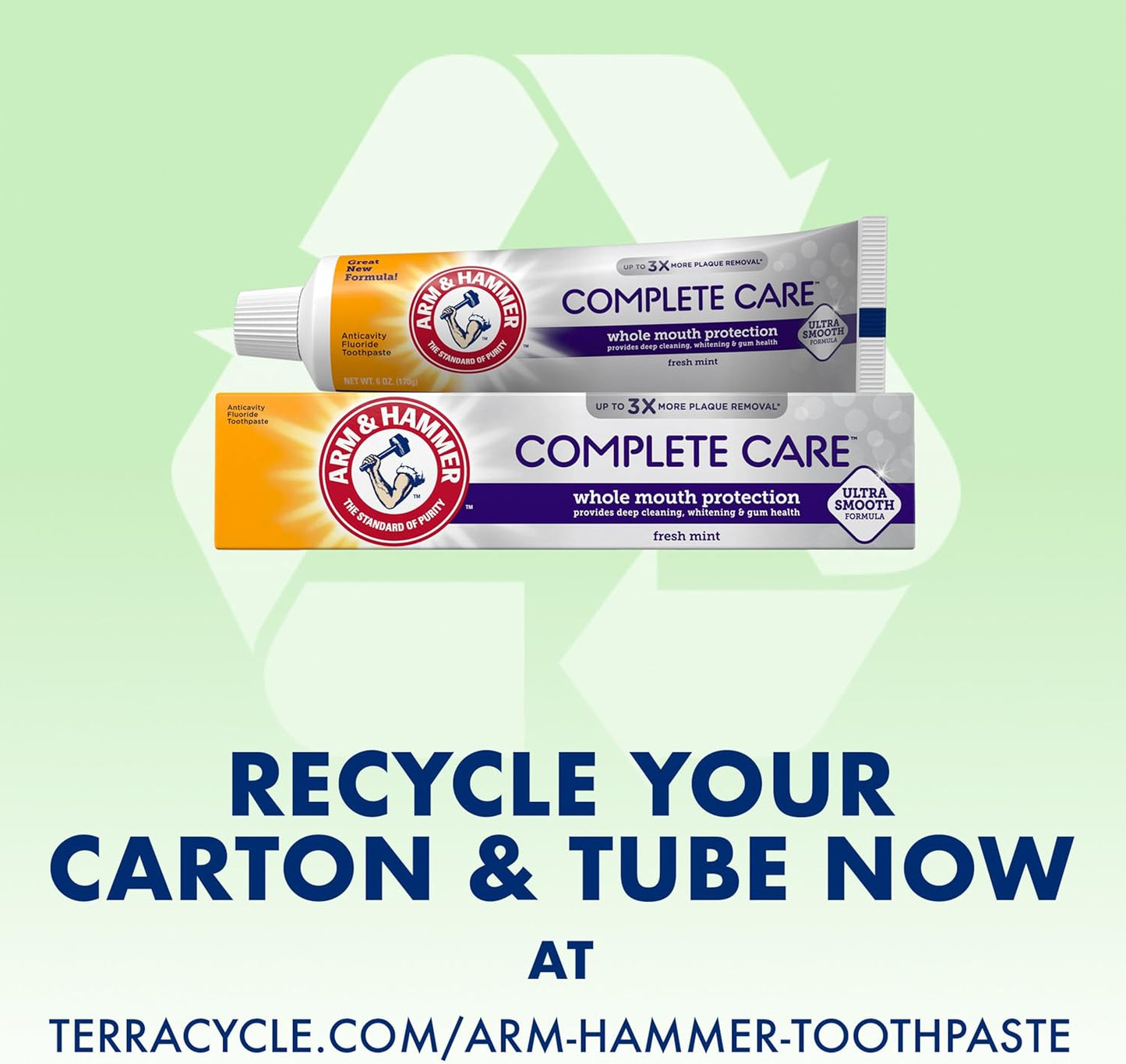 ARM & Hammer Complete Care Toothpaste with Baking Soda – Family-Safe Cavity Protection Fluoride Toothpaste for Shared Bathroom Stocking