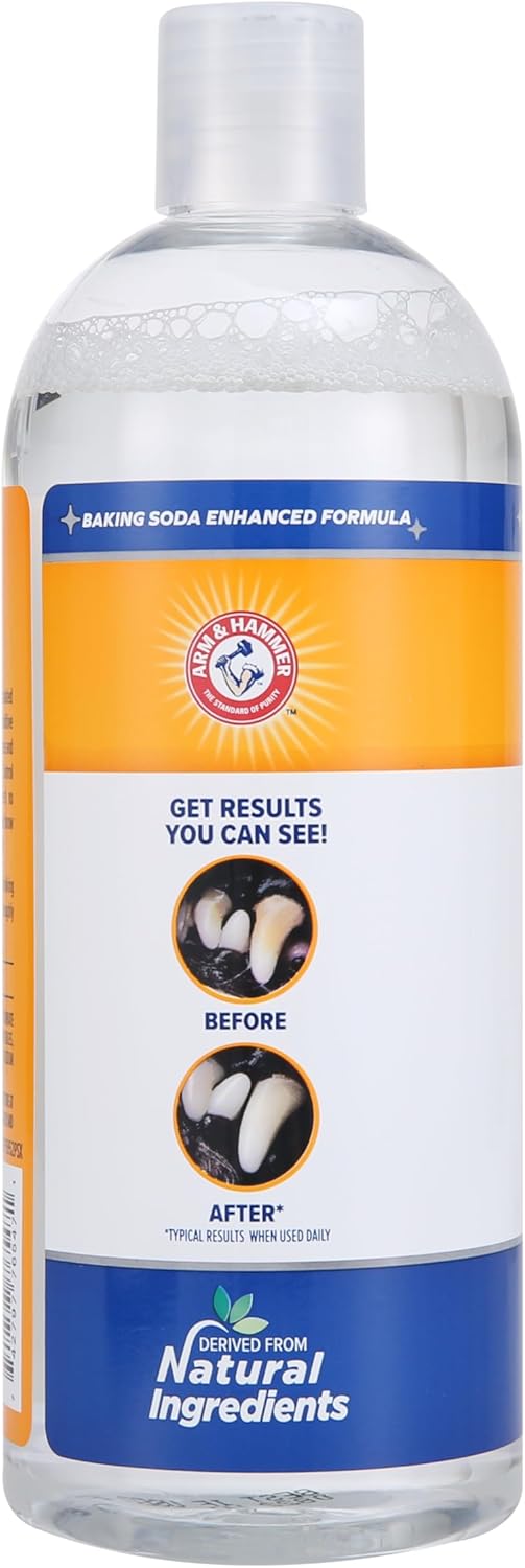 Arm & Hammer Dental Rinse for Adult Dogs – Clean-Routine Water Additive for Plaque and Tartar Control