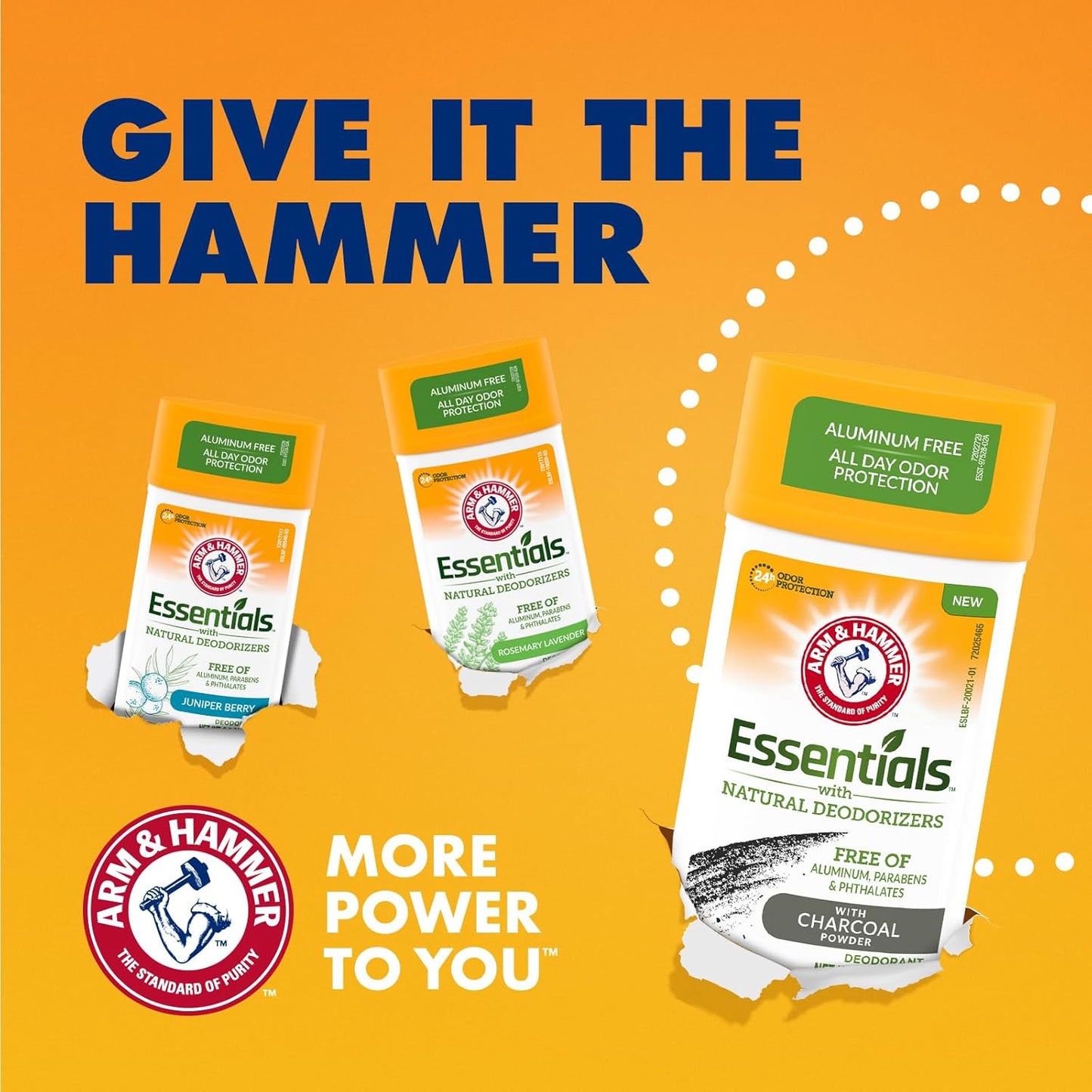 Arm & Hammer Essentials Natural Deodorant for Mindful Self-Care Routines and Daily Underarm Confidence