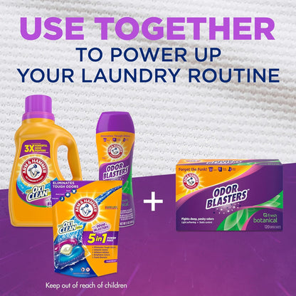 Arm & Hammer Odor Blaster Dryer Sheets – Fresh Burst 80ct for Kids' Sports Uniforms and Active Play