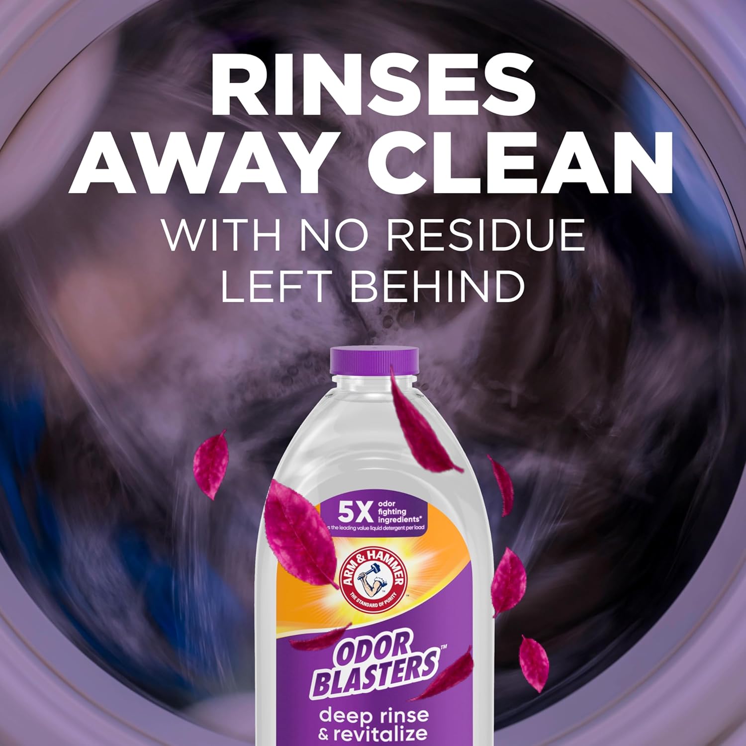 ARM & HAMMER Odor Blasters Deep Rinse – Family-Safe Laundry Additive for Kids' Sports Uniforms and Stinky Socks, 50 fl oz