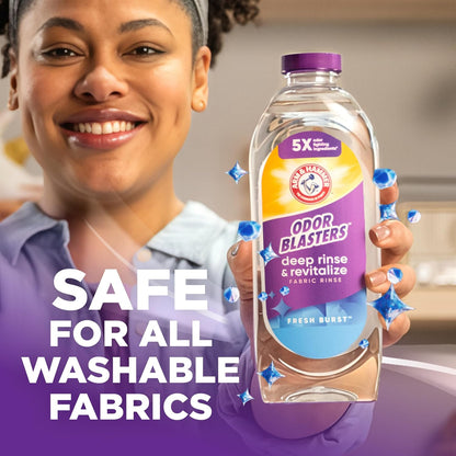ARM & HAMMER Odor Blasters Fabric Rinse – Portable Outdoor Laundry Additive for Camping, Beach Towels and Patio Linens