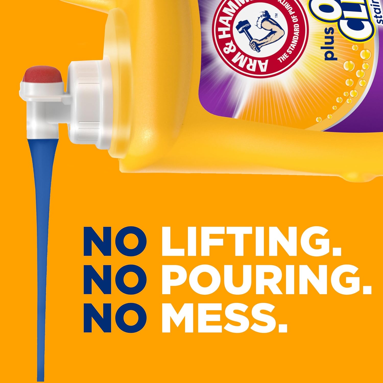 ARM & HAMMER Plus OxiClean Odor Blasters Laundry Detergent for Self-Care Laundry Routine, Fresh Scented HE Liquid Soap for Mindful Home Washing