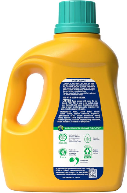 ARM & HAMMER Sensitive Skin Laundry Detergent – Family-Safe Wash for Nursery and Kids' Bedding, 105 fl oz