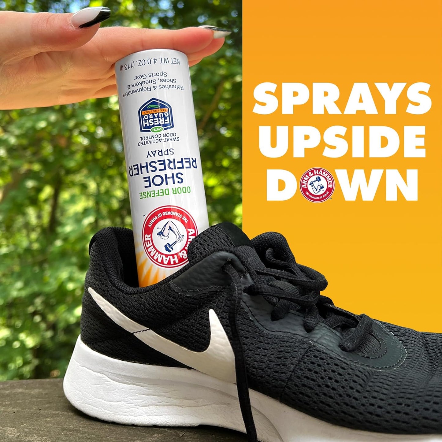 Arm & Hammer Shoe Refresher Spray – Nightly Footwear Deodorizer for Mindful Self-Care Routine, 4 oz Multi-Pack