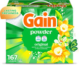 Gain Powder Laundry Detergent, Original Scent, 167 Loads, 154 OZ – Weeks-Long AromaBoost for Linen Closet and Self-Care Spaces