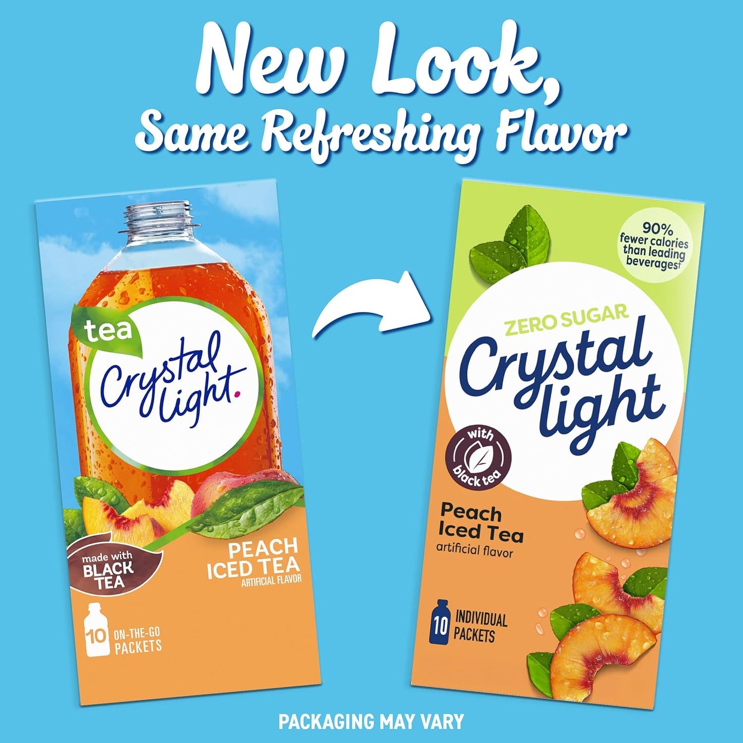 artificially flavored peach iced tea with black tea base