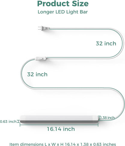 ASOKO 25 Inch Under Counter Light Bar – Bright 700LM Workbench Illumination for DIY Projects and Late-Night Homework