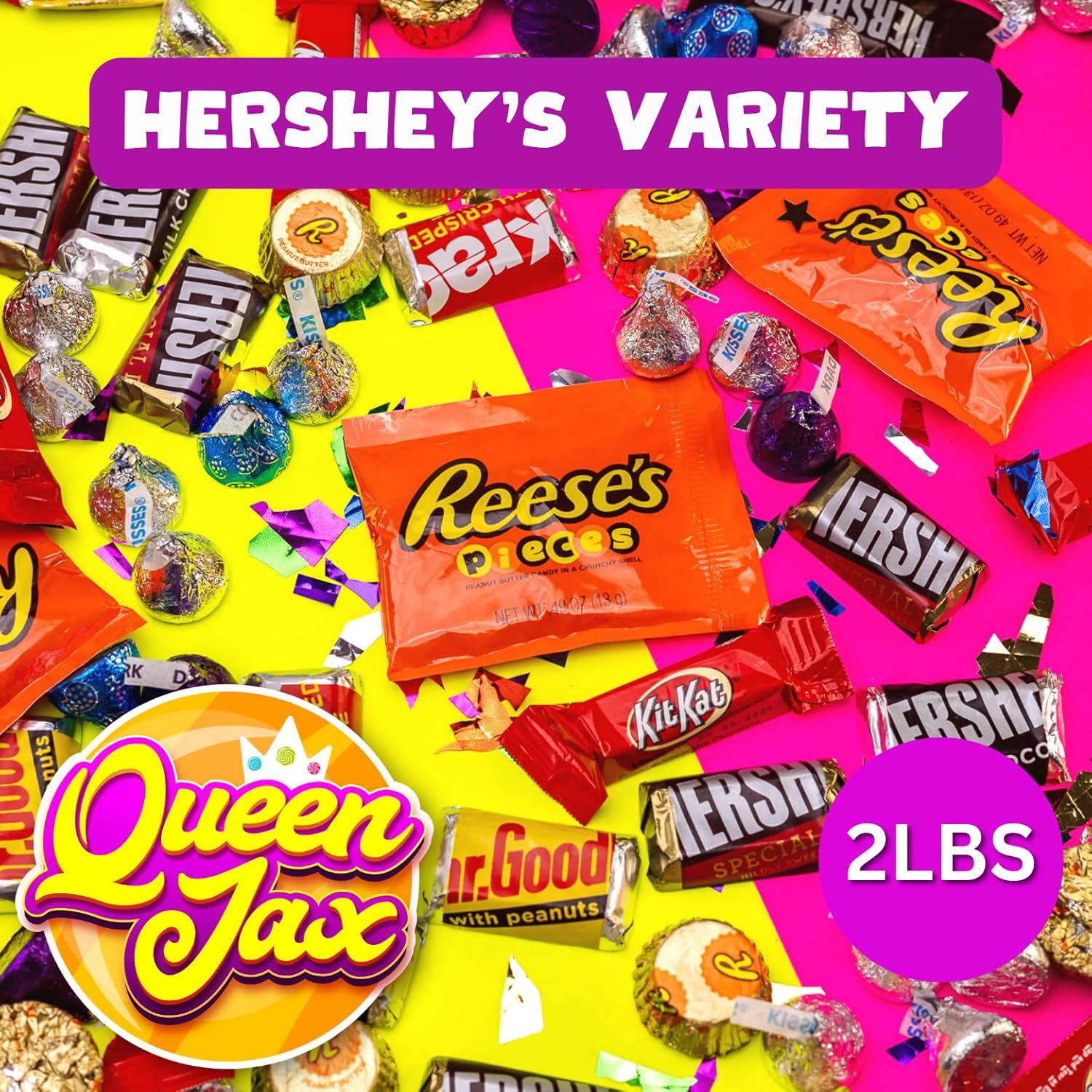 assorted chocolate mix including mini peanut butter cups, special dark, and additional milk chocolate favorites