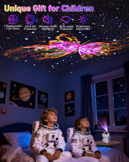 AstroLume Star Projector Birthday Gift for Mom and Women – 12 Space Scenes for Relaxing Bedroom Ambiance and Holiday Gifting