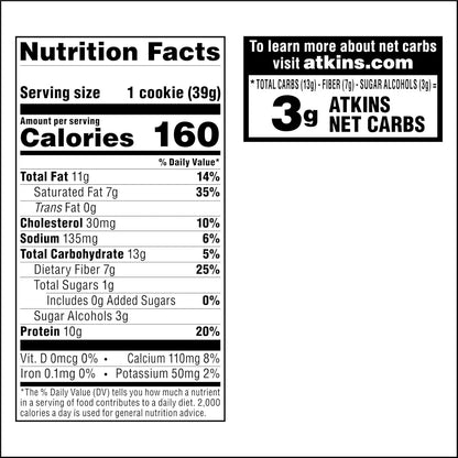 Atkins Chocolate Chip Protein Cookie – Keto-Friendly Self-Care Treat for Mindful Snacking at Home