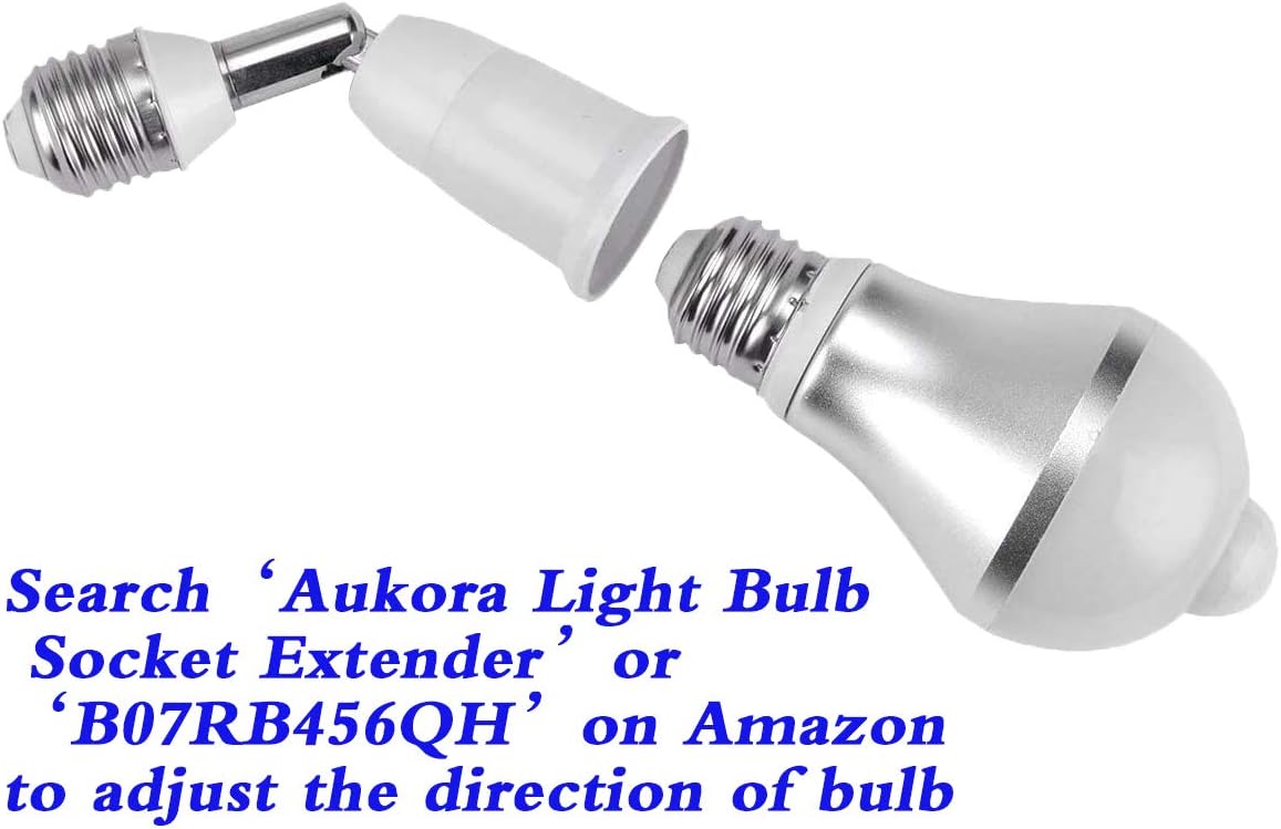 Aukora Motion Sensor Light Bulbs – Weather Friendly Dusk to Dawn Outdoor Lighting for Patio, Driveway and Garage Entry