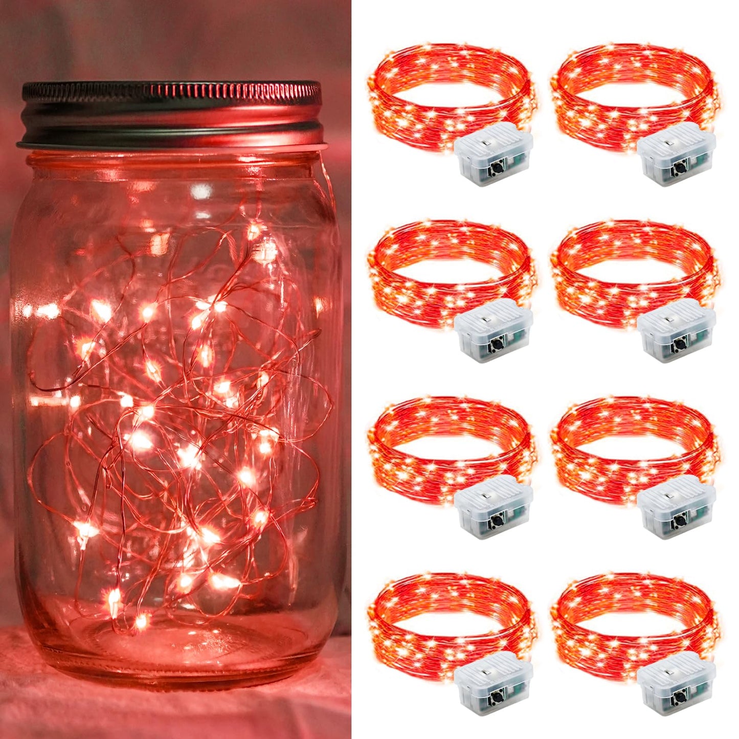 Aurora Glow Flameless Fairy Lights 7ft Battery Operated Low Heat LED Alternative to Candles for Safe Nighttime Use