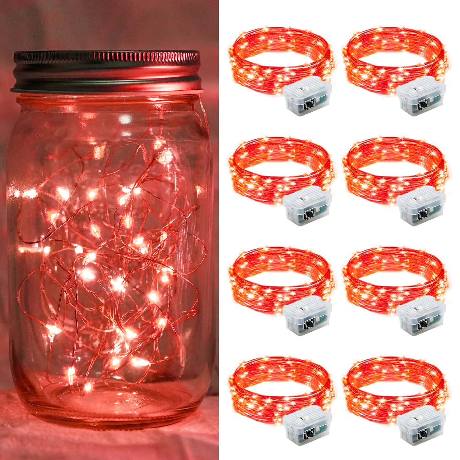 Aurora Glow Flameless Fairy Lights 7ft Battery Operated Low Heat LED Alternative to Candles for Safe Nighttime Use
