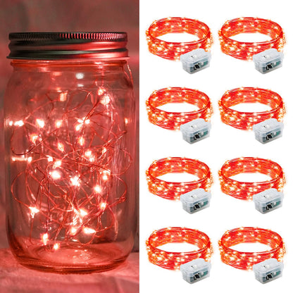 Aurora Glow Flameless Fairy Lights 7ft Battery Operated Low Heat LED Alternative to Candles for Safe Nighttime Use