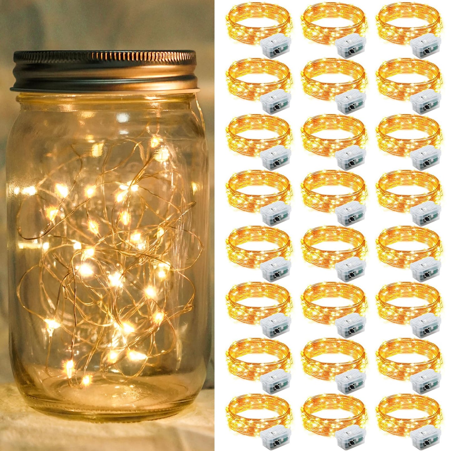 Aurora Glow Flameless Fairy Lights 7ft Battery Operated Low Heat LED Alternative to Candles for Safe Nighttime Use