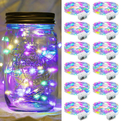 Aurora Glow Flameless Fairy Lights 7ft Battery Operated Low Heat LED Alternative to Candles for Safe Nighttime Use
