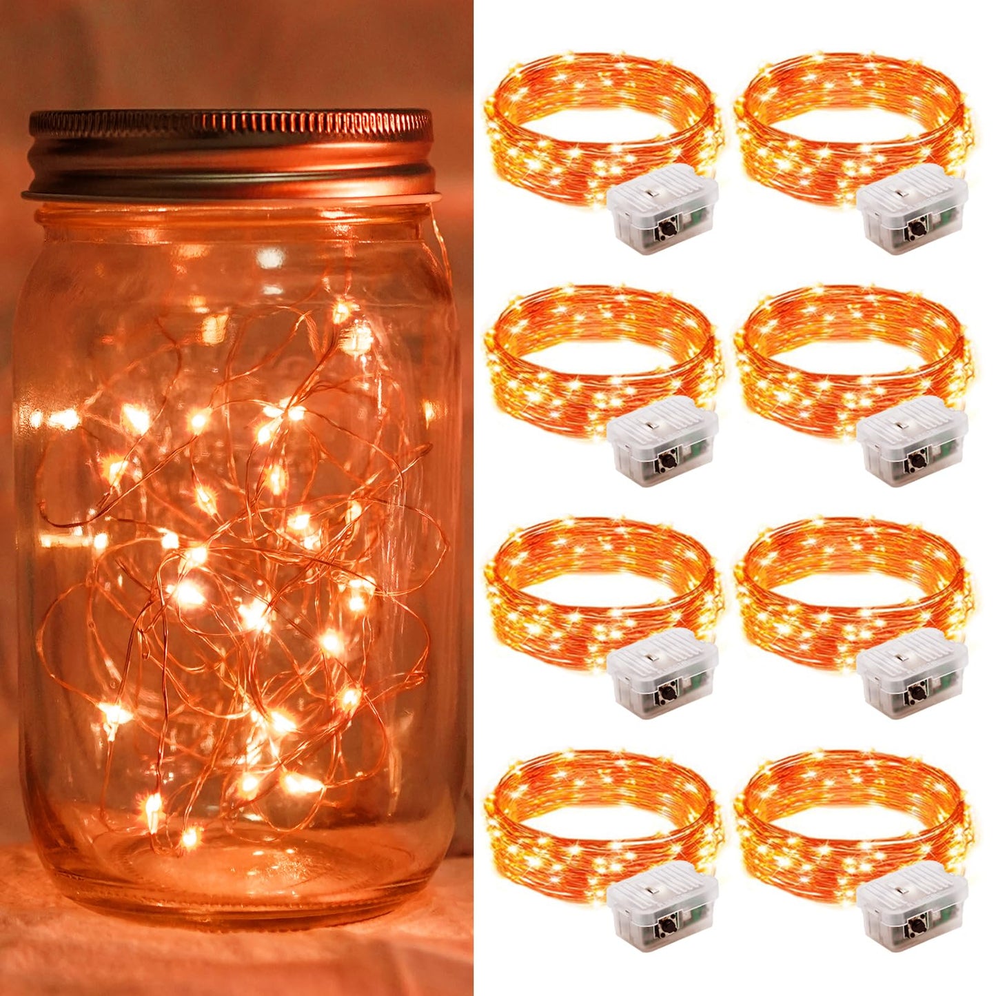 Aurora Glow Flameless Fairy Lights 7ft Battery Operated Low Heat LED Alternative to Candles for Safe Nighttime Use