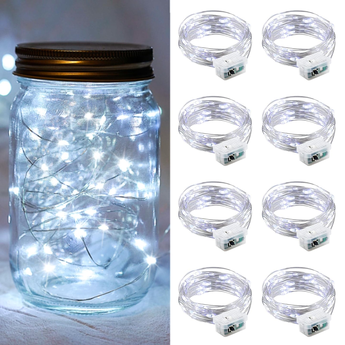 Aurora Glow Flameless Fairy Lights 7ft Battery Operated Low Heat LED Alternative to Candles for Safe Nighttime Use