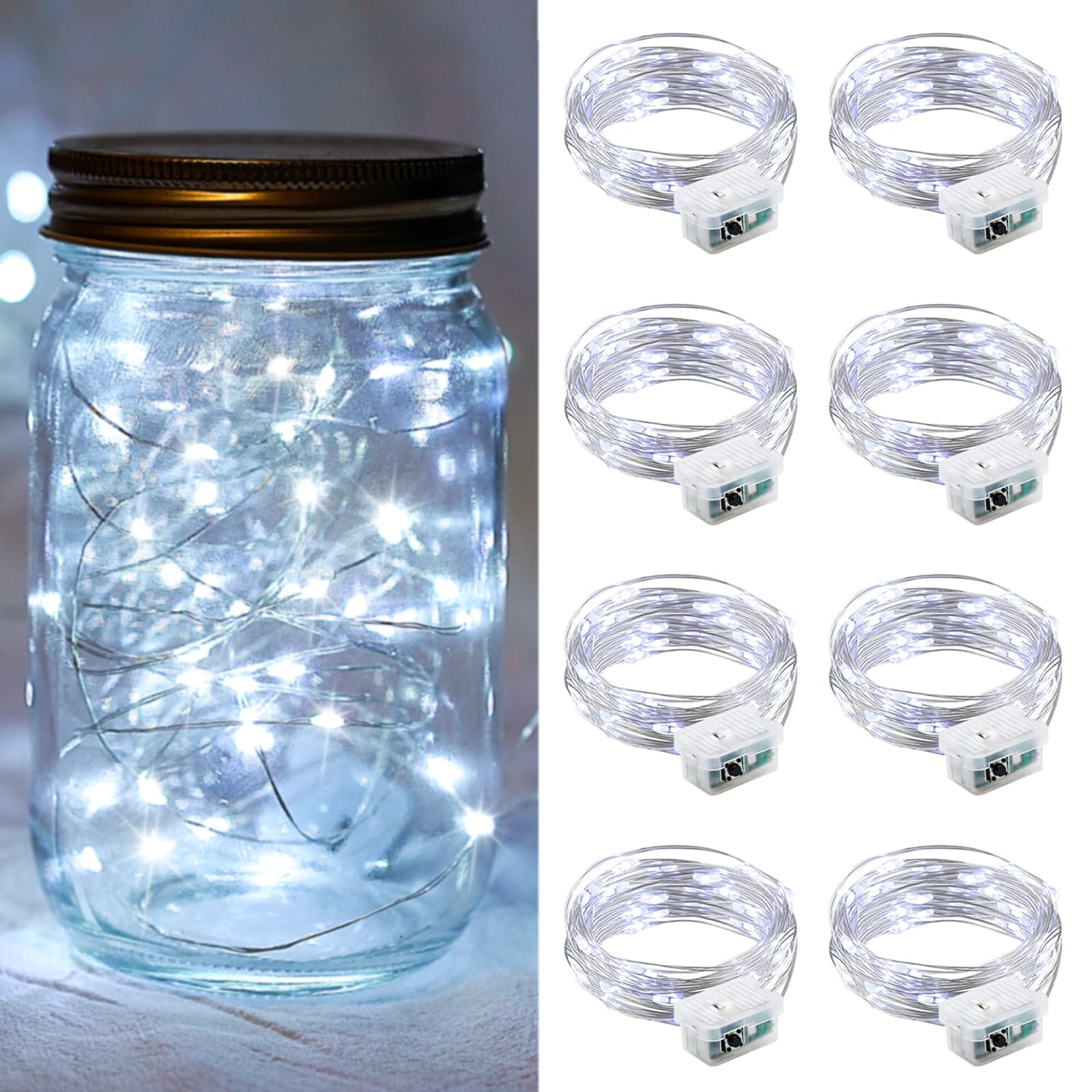 Aurora Glow Flameless Fairy Lights 7ft Battery Operated Low Heat LED Alternative to Candles for Safe Nighttime Use
