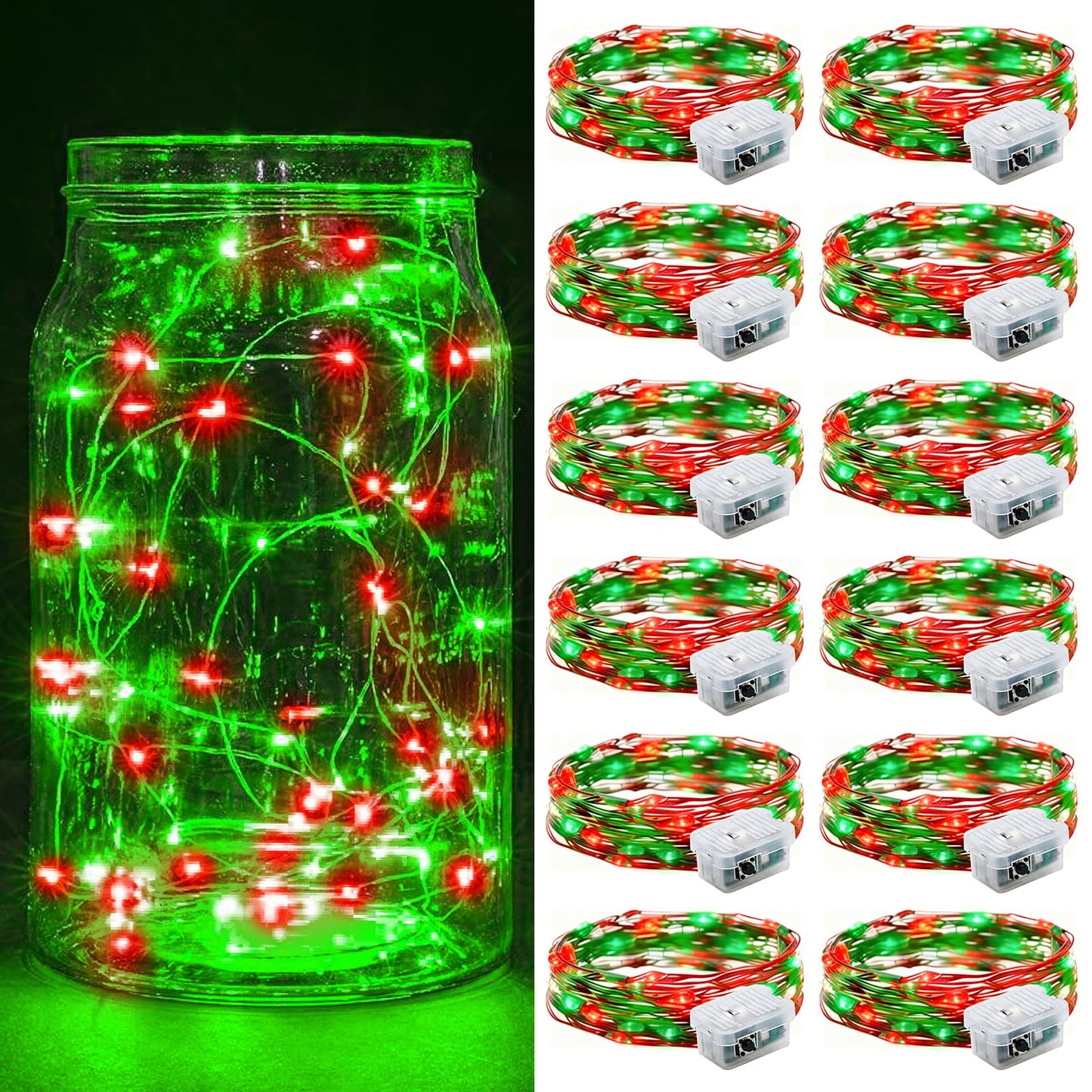Aurora Glow Flameless Fairy Lights 7ft Battery Operated Low Heat LED Alternative to Candles for Safe Nighttime Use