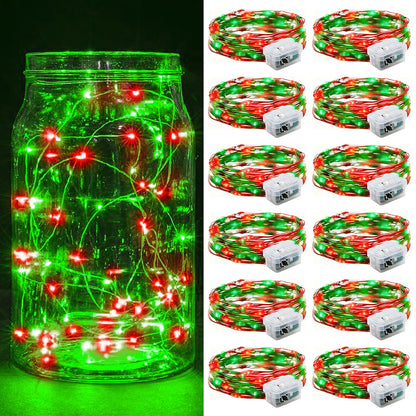 Aurora Glow Flameless Fairy Lights 7ft Battery Operated Low Heat LED Alternative to Candles for Safe Nighttime Use