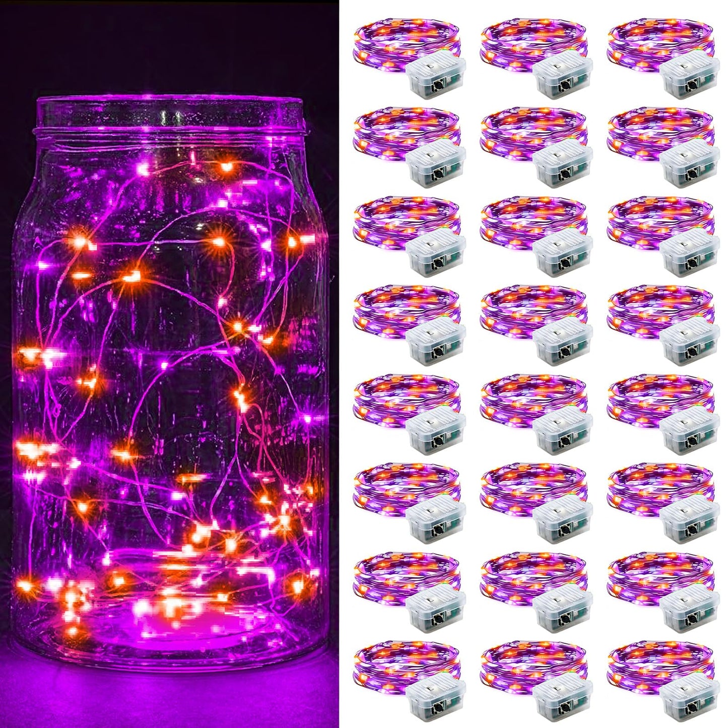 Aurora Glow Flameless Fairy Lights 7ft Battery Operated Low Heat LED Alternative to Candles for Safe Nighttime Use