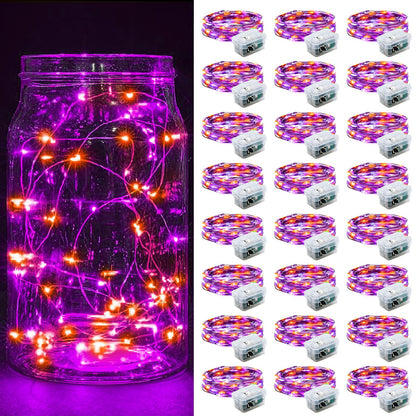 Aurora Glow Flameless Fairy Lights 7ft Battery Operated Low Heat LED Alternative to Candles for Safe Nighttime Use