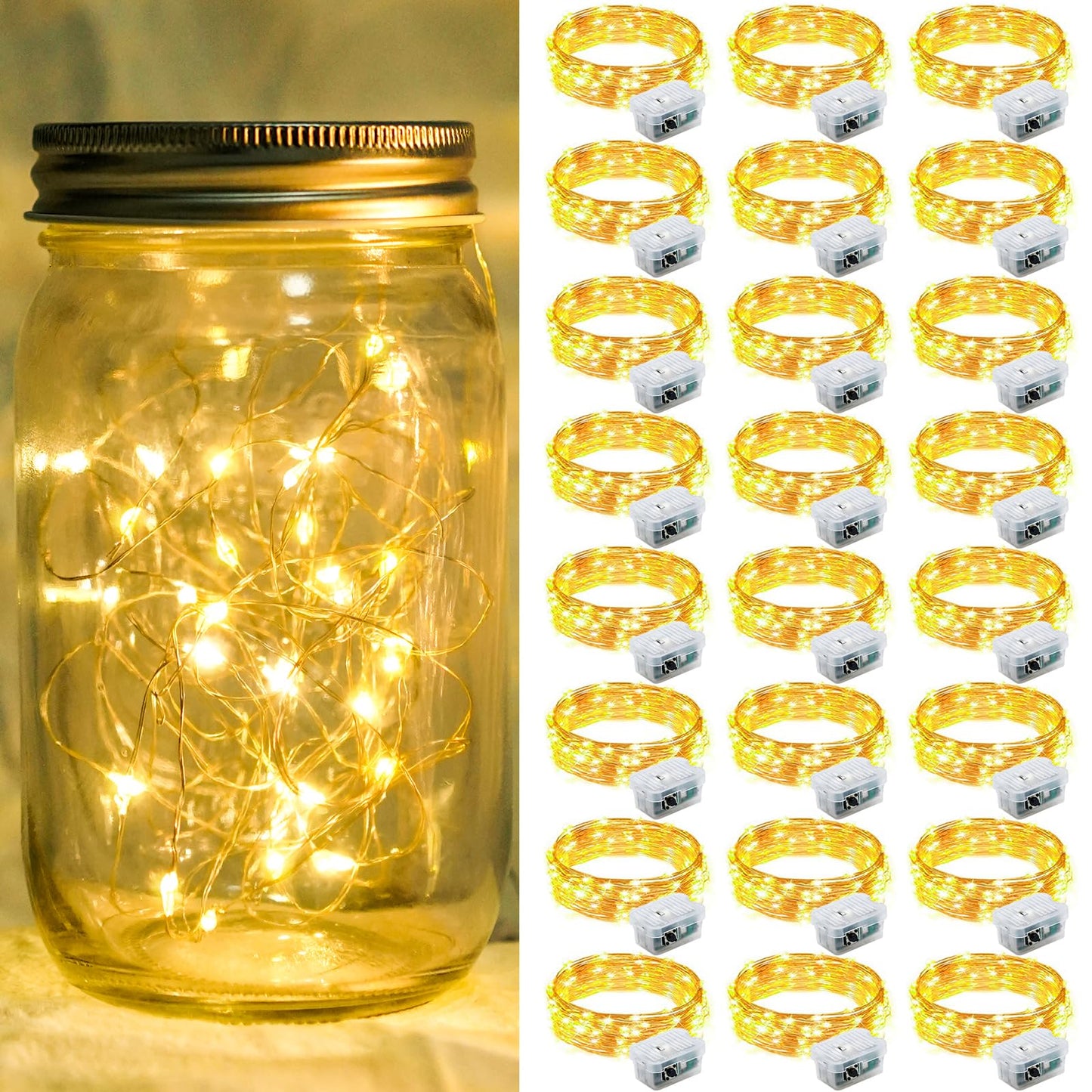 Aurora Glow Flameless Fairy Lights 7ft Battery Operated Low Heat LED Alternative to Candles for Safe Nighttime Use