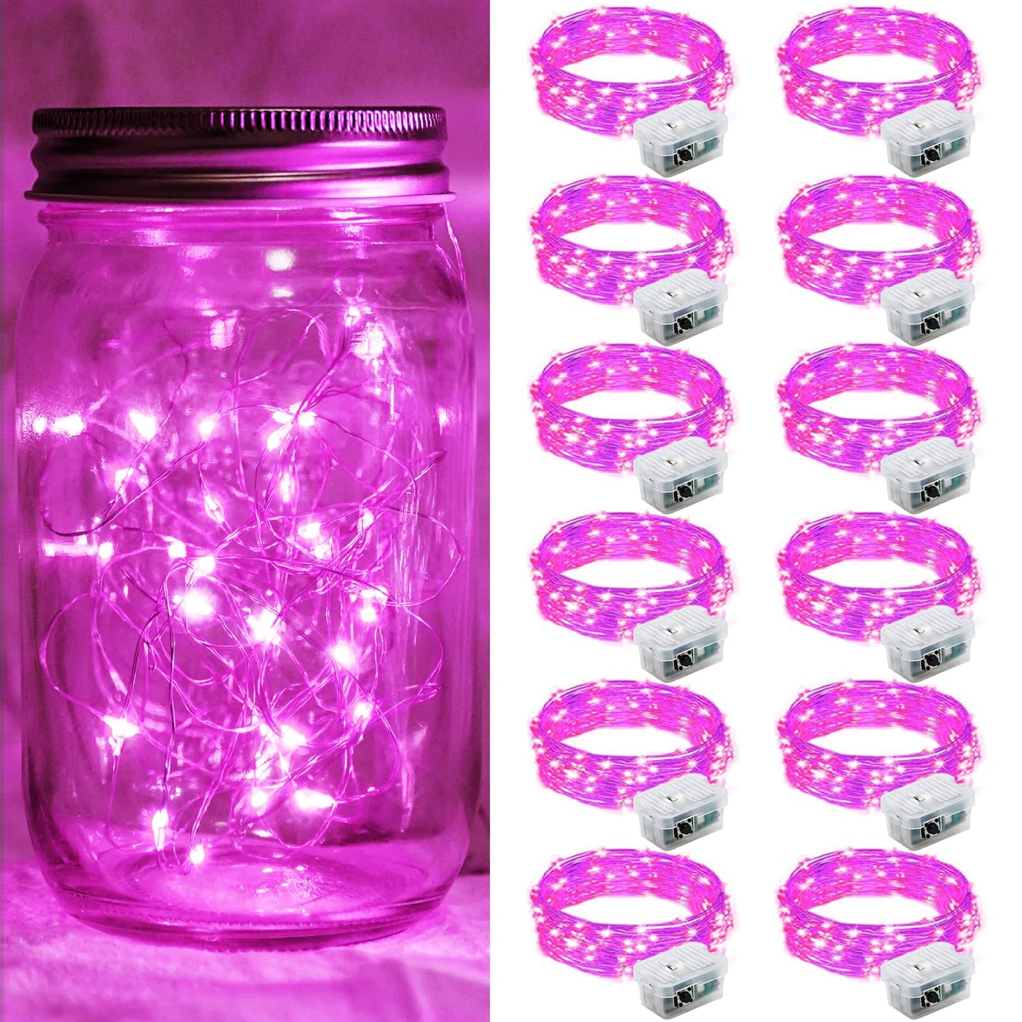 Aurora Glow Flameless Fairy Lights 7ft Battery Operated Low Heat LED Alternative to Candles for Safe Nighttime Use
