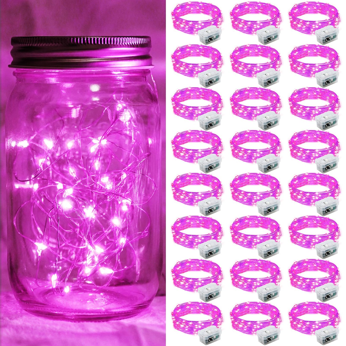 Aurora Glow Flameless Fairy Lights 7ft Battery Operated Low Heat LED Alternative to Candles for Safe Nighttime Use