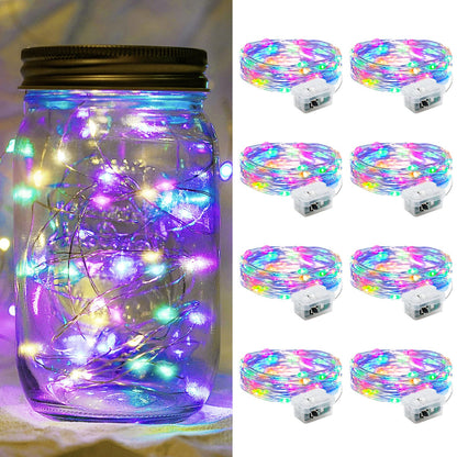 Aurora Glow Flameless Fairy Lights 7ft Battery Operated Low Heat LED Alternative to Candles for Safe Nighttime Use