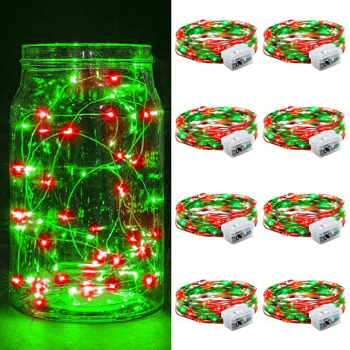Aurora Glow Flameless Fairy Lights 7ft Battery Operated Low Heat LED Alternative to Candles for Safe Nighttime Use