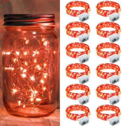 Aurora Glow Flameless Fairy Lights 7ft Battery Operated Low Heat LED Alternative to Candles for Safe Nighttime Use