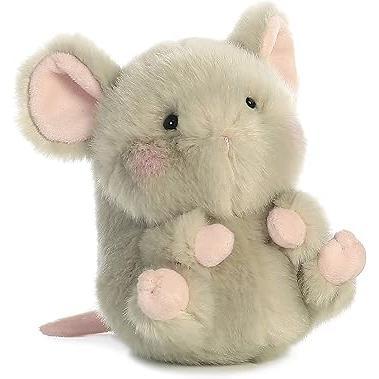 Aurora Rolly Pet Bee Happy Sitting Plush – Decorative Animal Figurine for Coffee Table, Office Desk, and Entryway