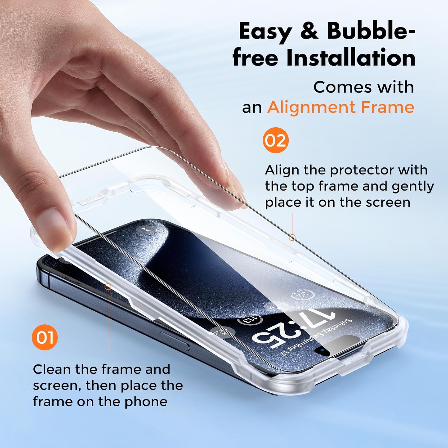 auto-adsorption technology for bubble-free application