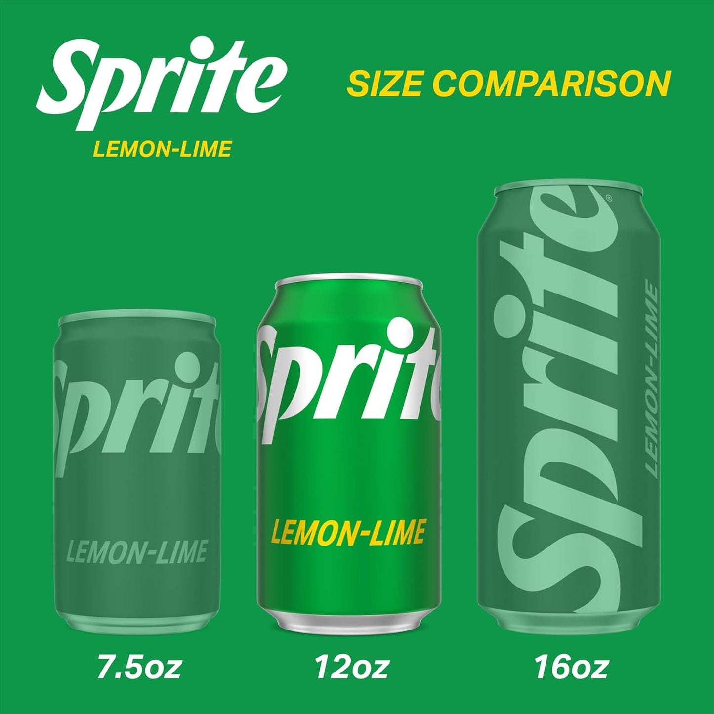 available in 7.5 fl oz mini cans, 12 fl oz standard cans, and 16.9 fl oz larger cans