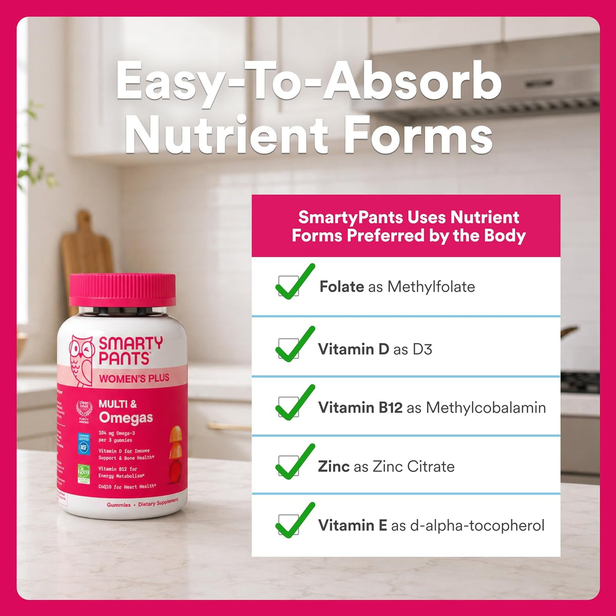available in gummy (20/30/40 day) and liquid multivitamin formats, including multi+omega bundle