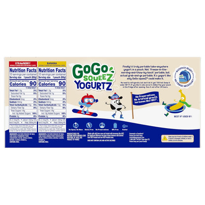 available in pack of 20 or pack of 40 with three flavor combinations: strawberry & banana, strawberry & peach, and blueberry & berry