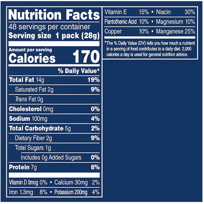 available in salt-only or mixed-variety (cashews, honey roasted) 24/36/48/192 count configurations