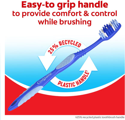 available in soft and medium bristle firmness across 3, 6, and 12-count configurations
