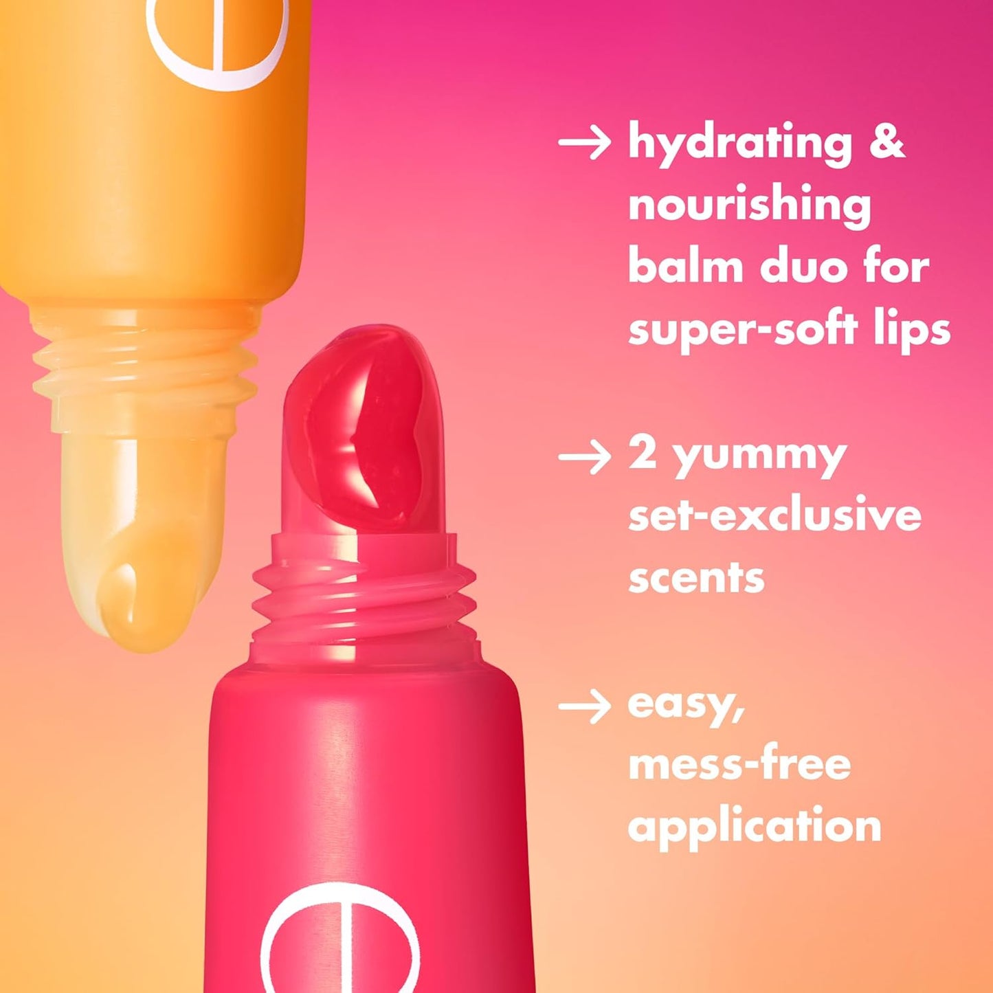 available in three flavor/shade combinations: mango/watermelon, cherry/bubblegum, mint/chocolate