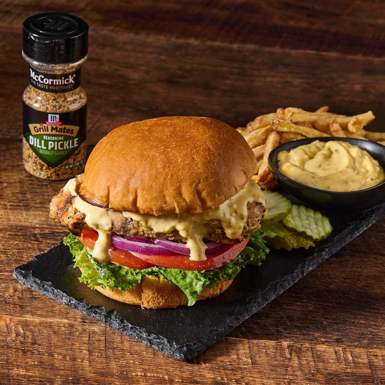 available in two flavor profiles: dill pickle and chili garlic tri-tip